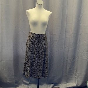 Leopard print midi skirt